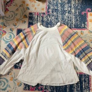 Free People Rainbow Dreams Knit Top